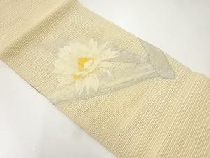 絽綴れ花模様織出し名古屋帯